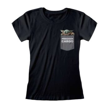 Baby Yoda damesshirt – Star Wars Mandalorian Pocket